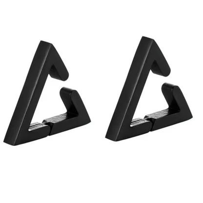 Black Ear Clip Earrings for Men - Image 10