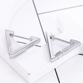 Unisex Earrings with Geometric Triangle Design