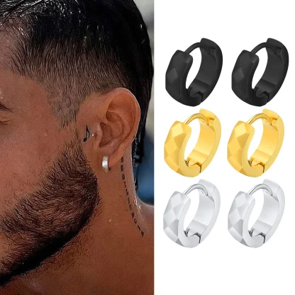 Geometric Hoop Earrings for Men and Women - Image 2