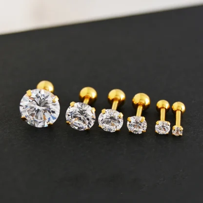 Luxury Stud Earrings with Bling Design - Image 7