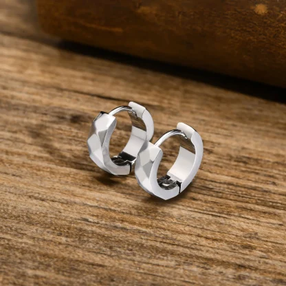 Geometric Hoop Earrings for Men and Women