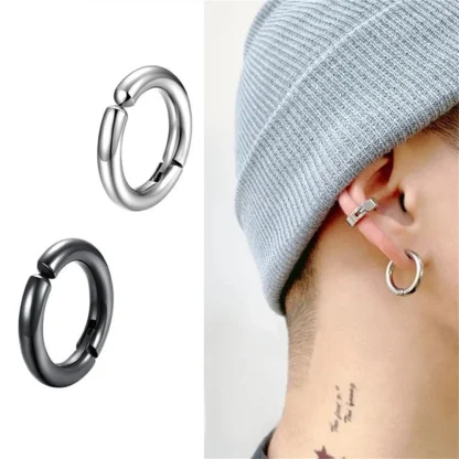 Non Piercing Earring with Geometric Design - Image 2